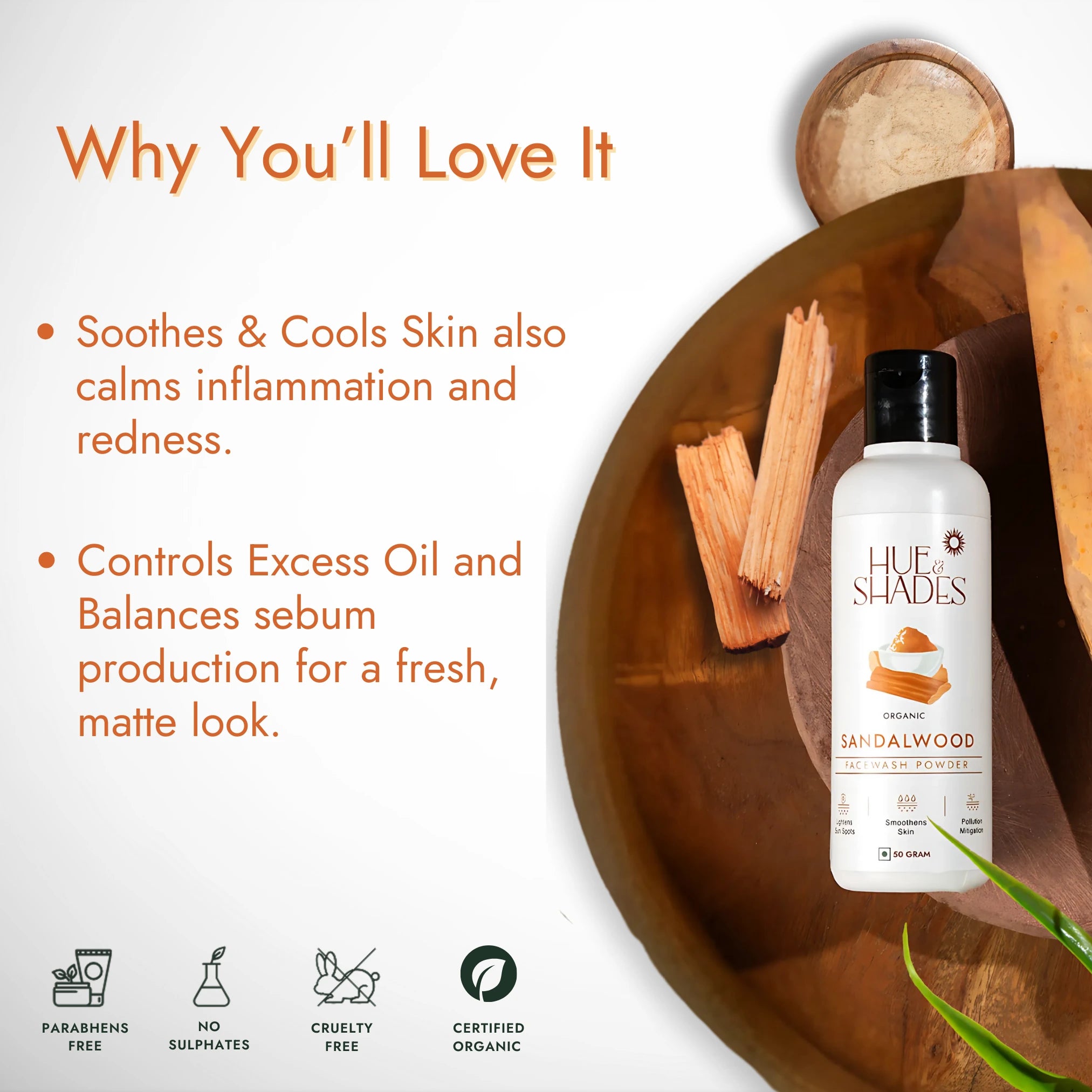 Organic Sandalwood Facewash Powder