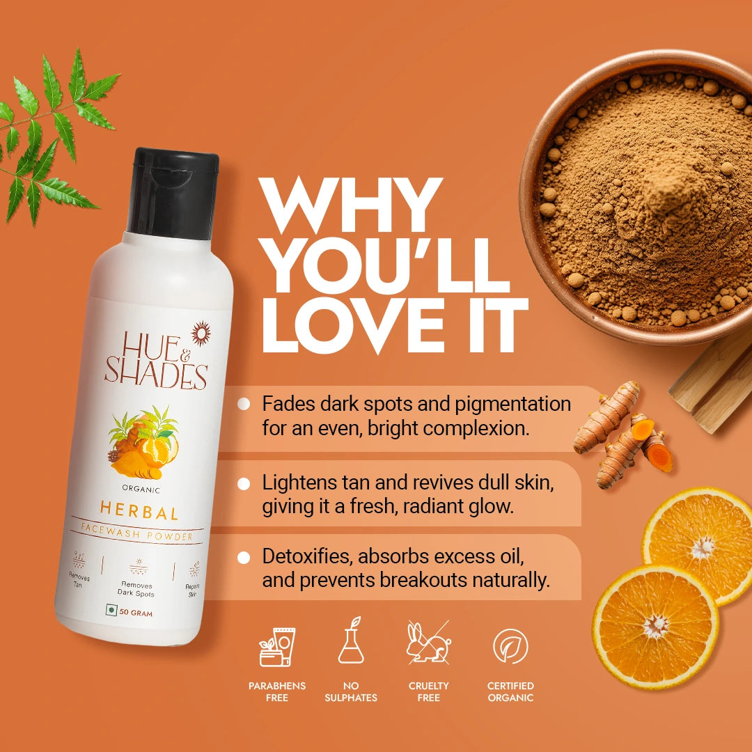Organic Herbal Facewash Powder