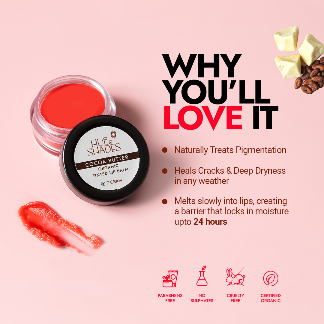 Organic Cocoa Butter Tinted Lip Balm