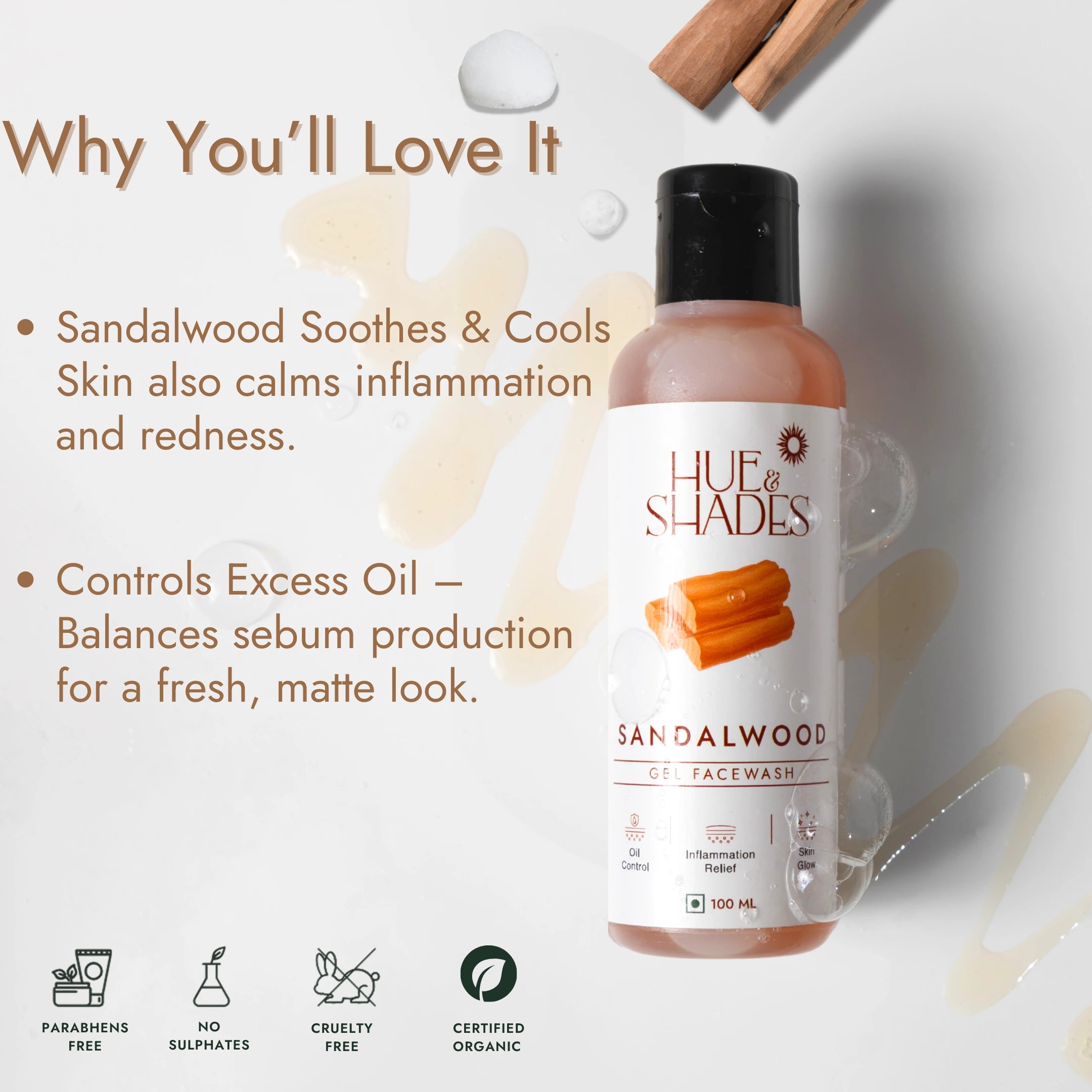 Organic Sandalwood Facewash Gel